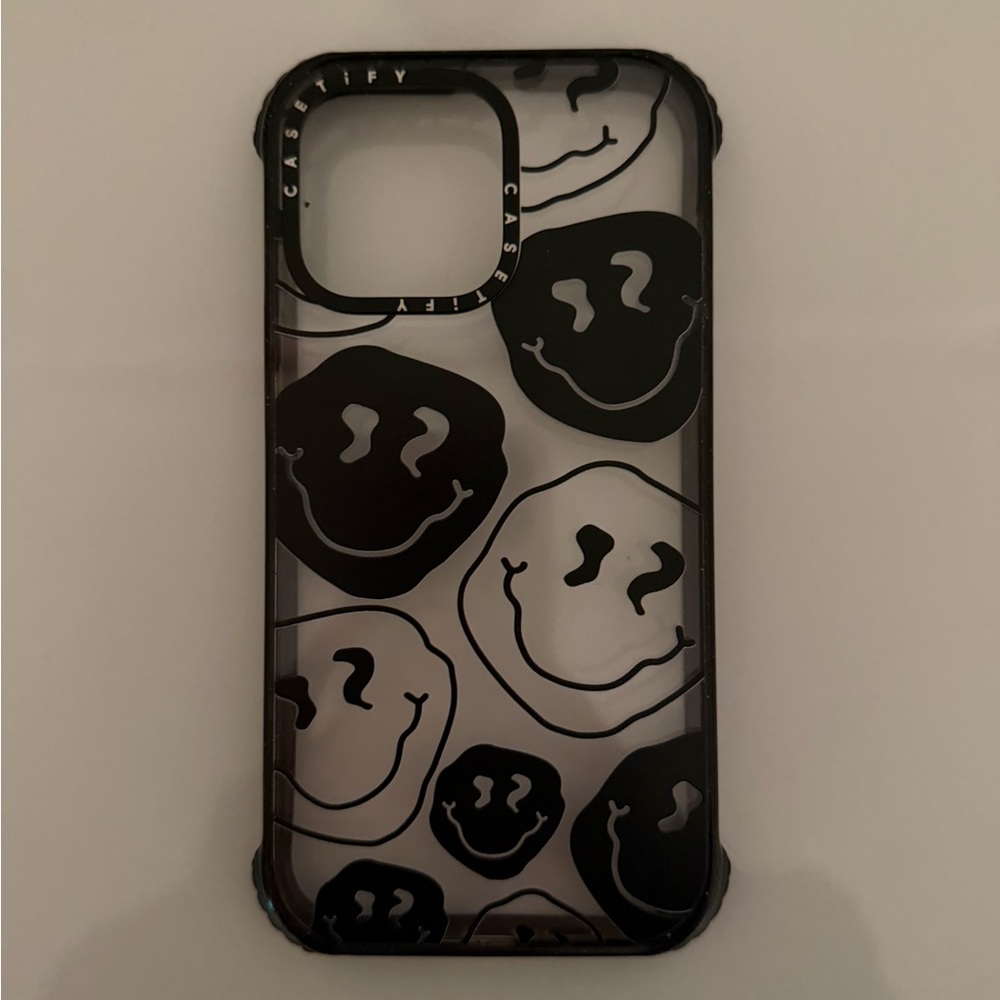 Casetify Monochrome Smiley Face Phone Case